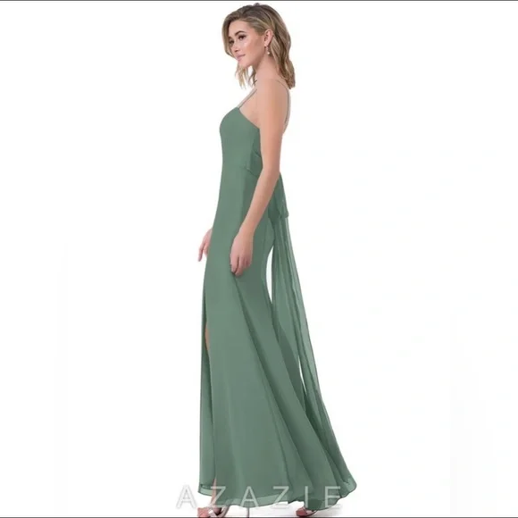 Azazie Dress Eucalyptus - Picture 3 of 5